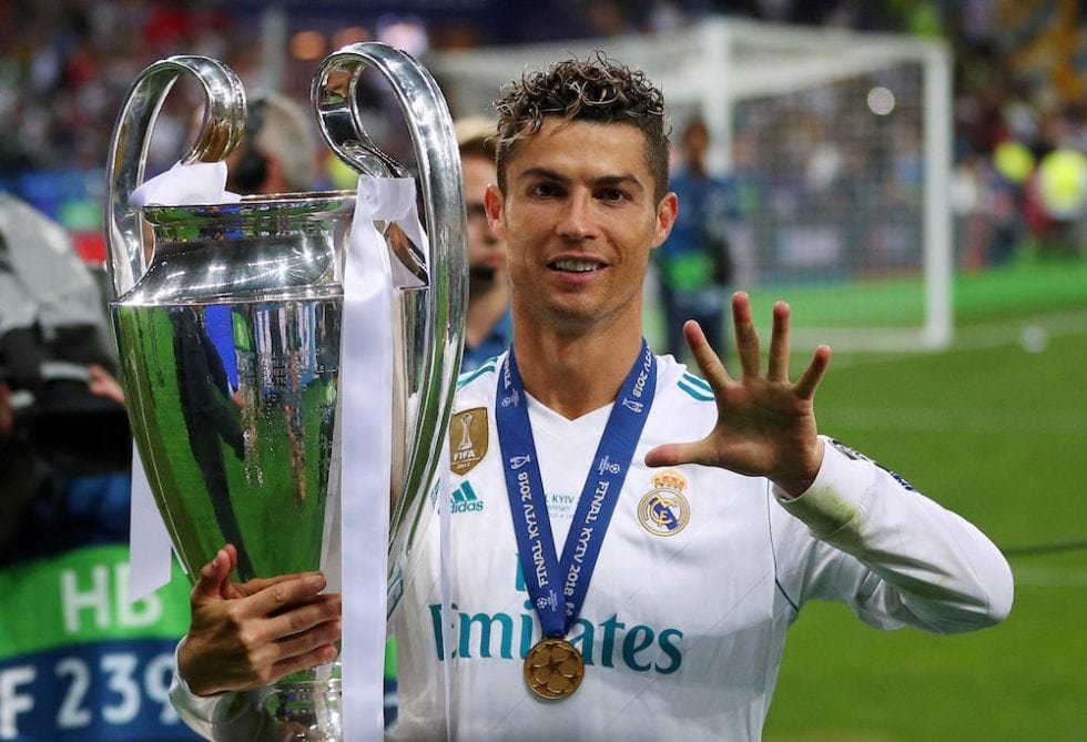 Ronaldo first to win five Champions League titles
