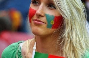 Portugal snygga kvinnliga fans vm