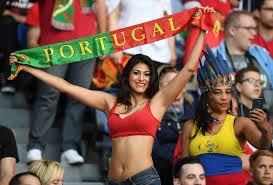 Portugisiska kvinnliga fans fotbolls vm