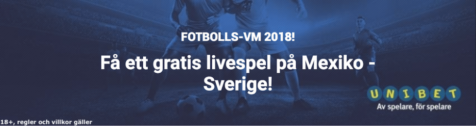 Sverige Mexiko freebet - spela gratis på Sveriges match mot Mexiko!