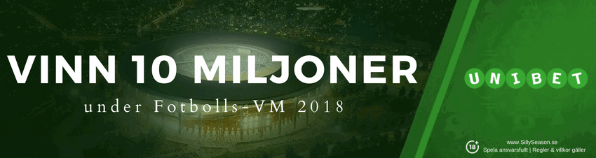 Unibet VM jackpott - vinn 10 miljoner under VM 2018 Unibet VM jackpott - vinn 10 miljoner under VM 2018