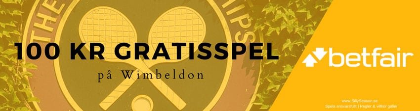 Få 100 kr gratisspel på Wimbledon 2018