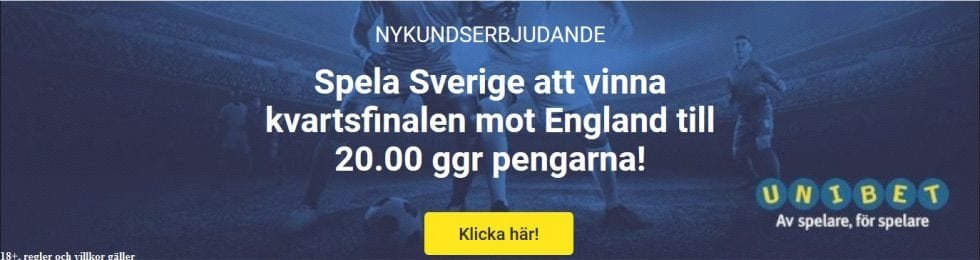 Odds tips Sverige England