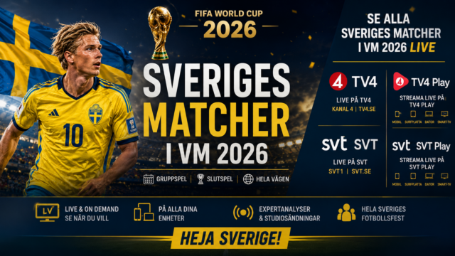 Sveriges VM matcher i fotboll - datum, kanal & TV tider Svenska matcher i fotbolls VM!