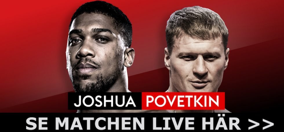 Anthony Joshua vs Alexander Povetkin TV-tider, TV-kanal, sändning - titelfight boxning svensk tid & kanal Sverige