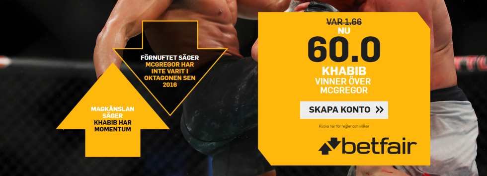 Se McGregor Nurmagomedov på TV i Sverige - så kan du se UFC fighten på svensk TV!