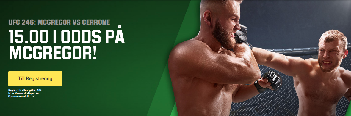 Conor McGregor Cowboy Cerrone TV kanal vilken kanal sänder UFC 246 fight på TV?