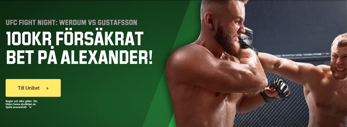 Se Alexander Gustafsson vs Fabricio Werdum tid: vilken tid börjar UFC on ESPN svensk TV?