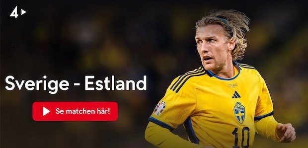 Vilken kanal visar Sverige Estland på TV?