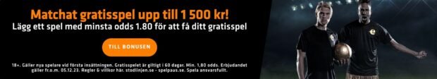 Expekt bonus & bonuskod - 100% matchat gratisspel upp till 1500 kr!